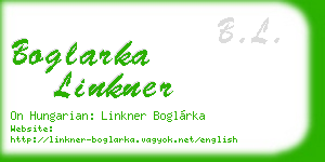 boglarka linkner business card